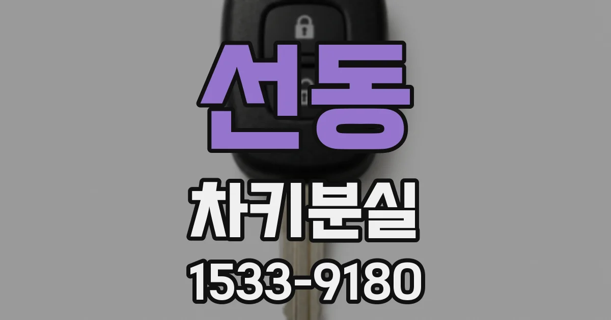 선동 차키분실