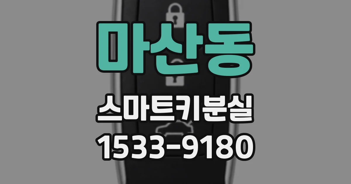 마산동 스마트키분실