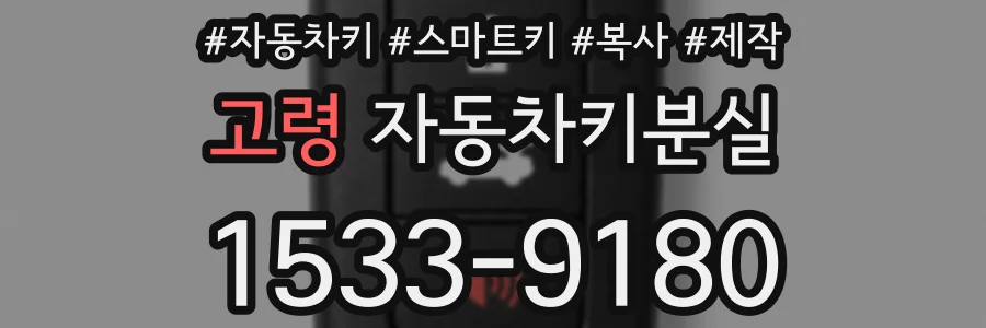 고령 자동차키분실