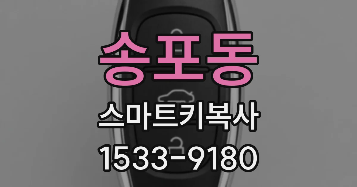송포동 스마트키복사