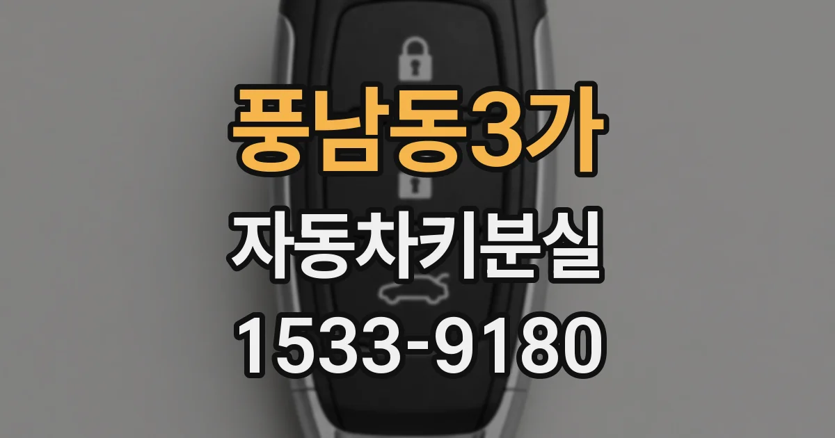 풍남동3가 자동차키분실