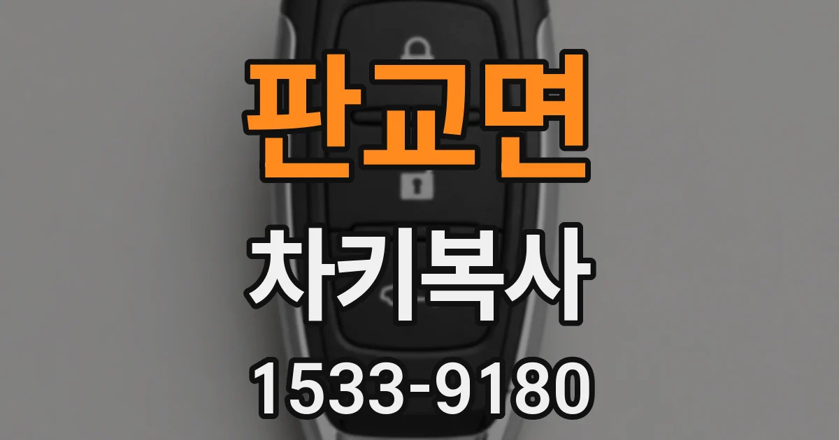 판교면 차키복사