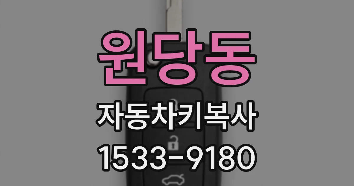 원당동 자동차키복사
