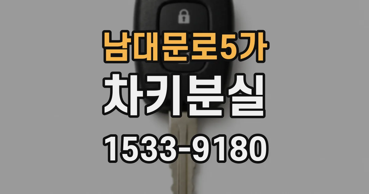 남대문로5가 차키분실