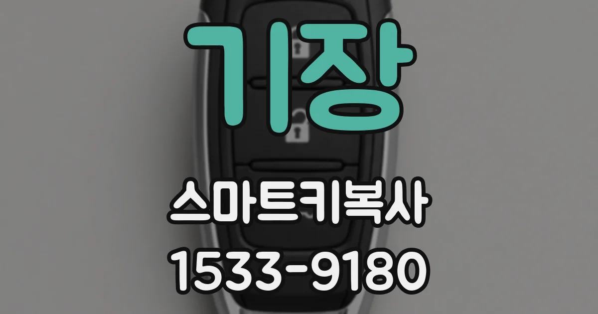 기장 스마트키복사