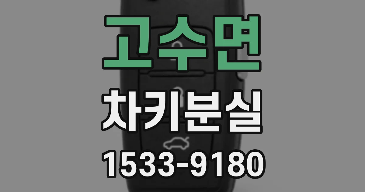 고수면 차키분실