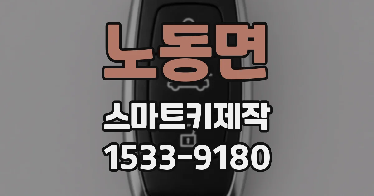노동면 스마트키제작