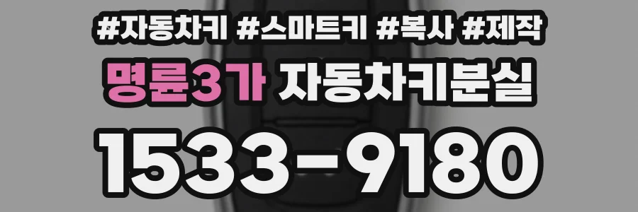 명륜3가 자동차키분실