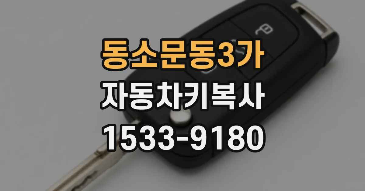 동소문동3가 자동차키복사