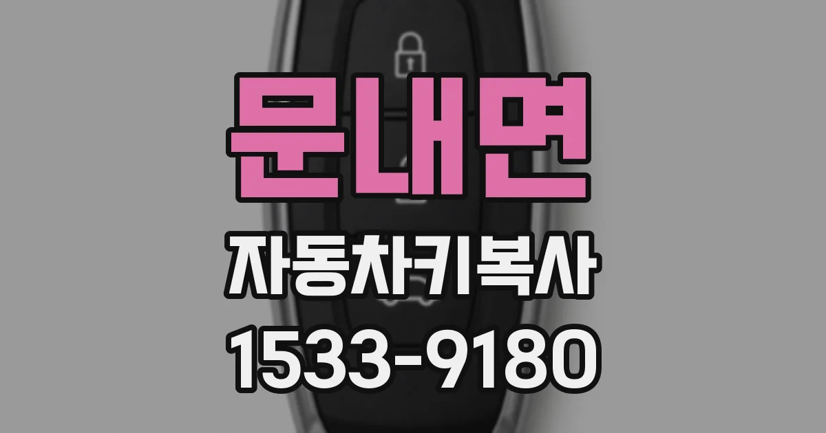 문내면 자동차키복사