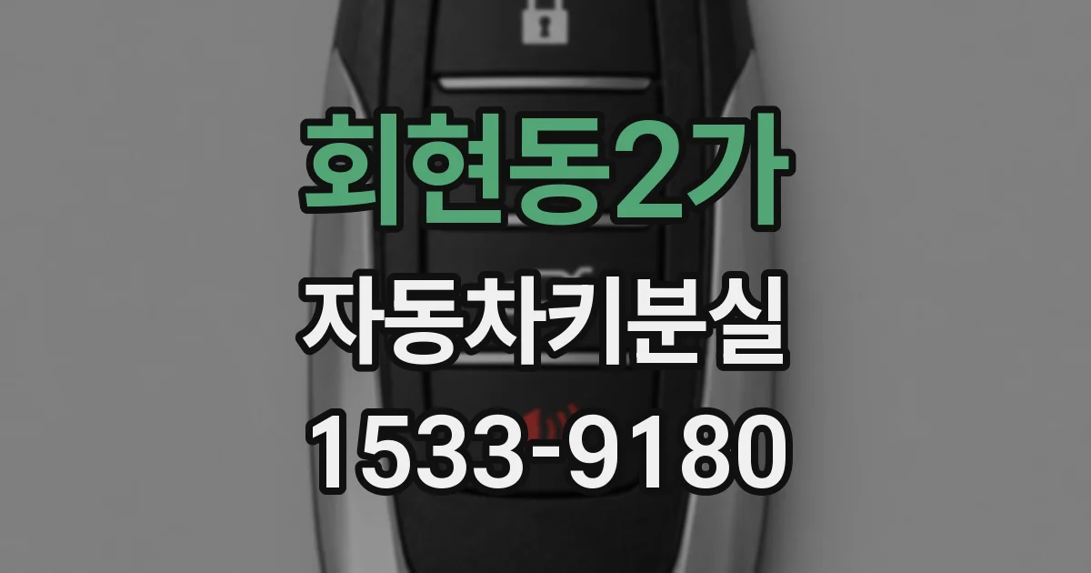 회현동2가 자동차키분실