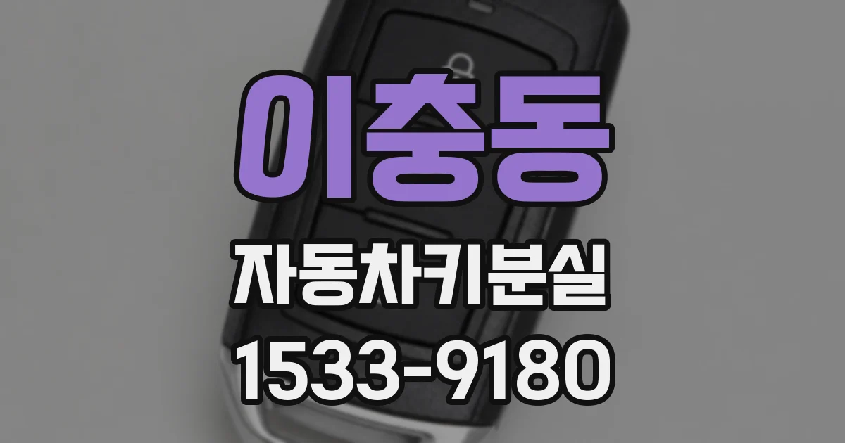 이충동 자동차키분실