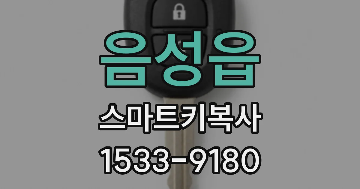 음성읍 스마트키복사