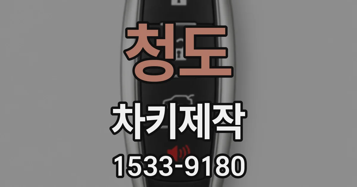 청도 차키제작