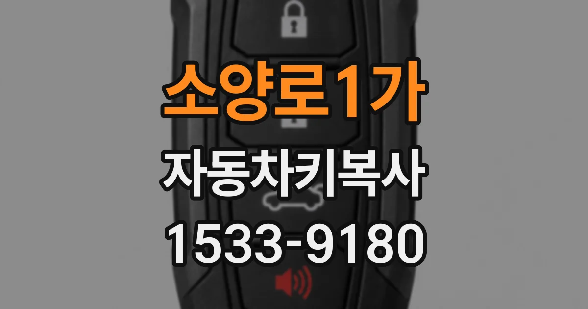 소양로1가 자동차키복사