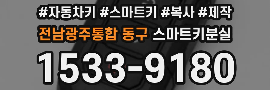 전남광주통합 동구 스마트키분실