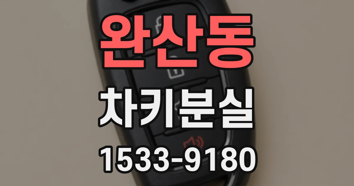완산동 차키분실
