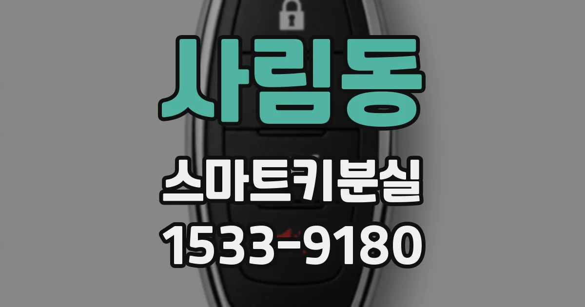 사림동 스마트키분실