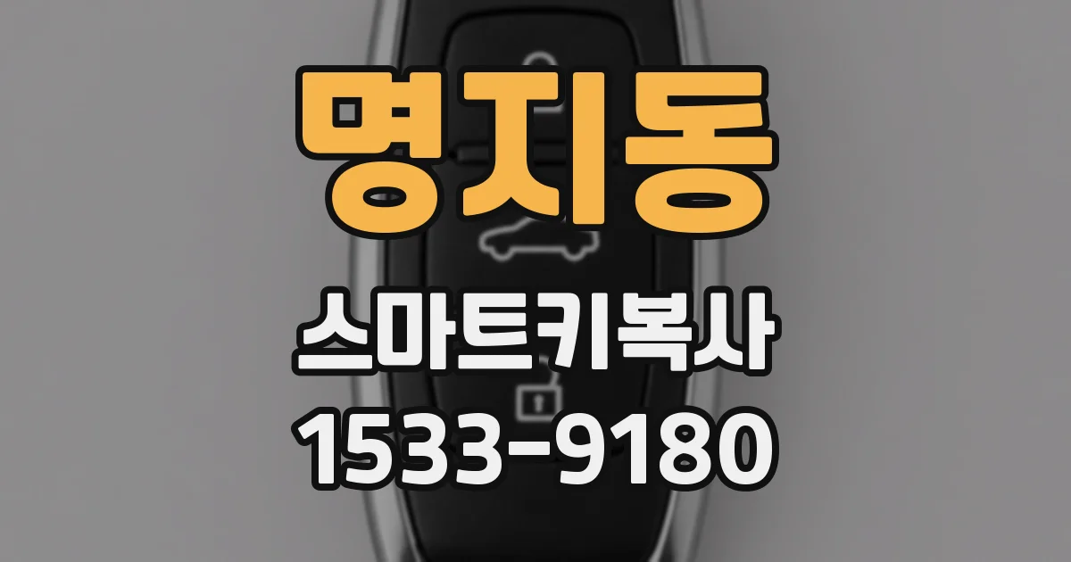 명지동 스마트키복사