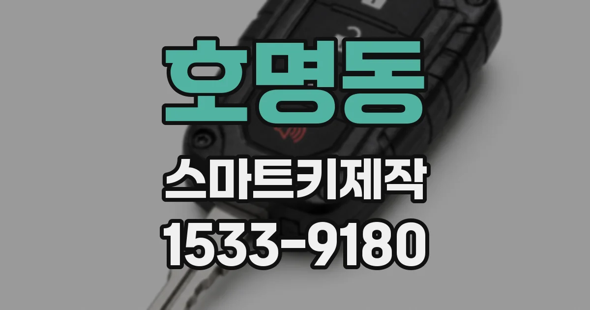 호명동 스마트키제작