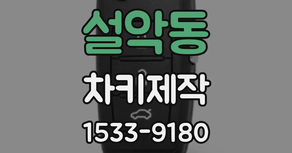 설악동 차키제작