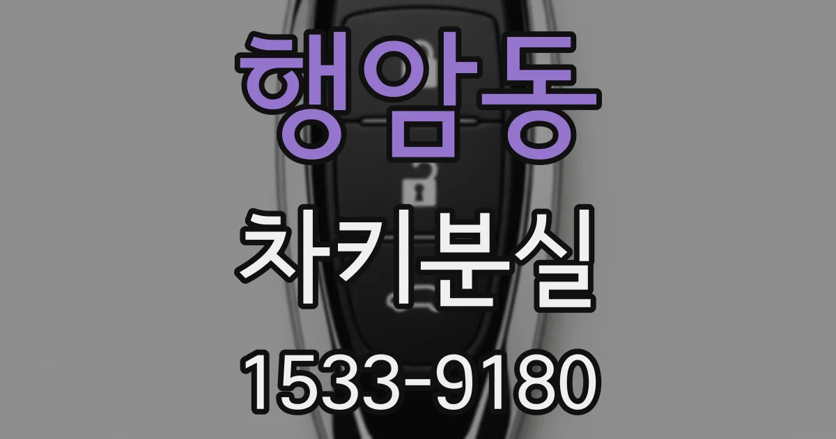 행암동 차키분실