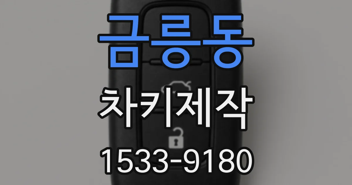 금릉동 차키제작