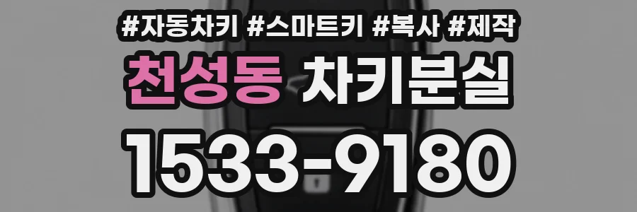 천성동 차키분실