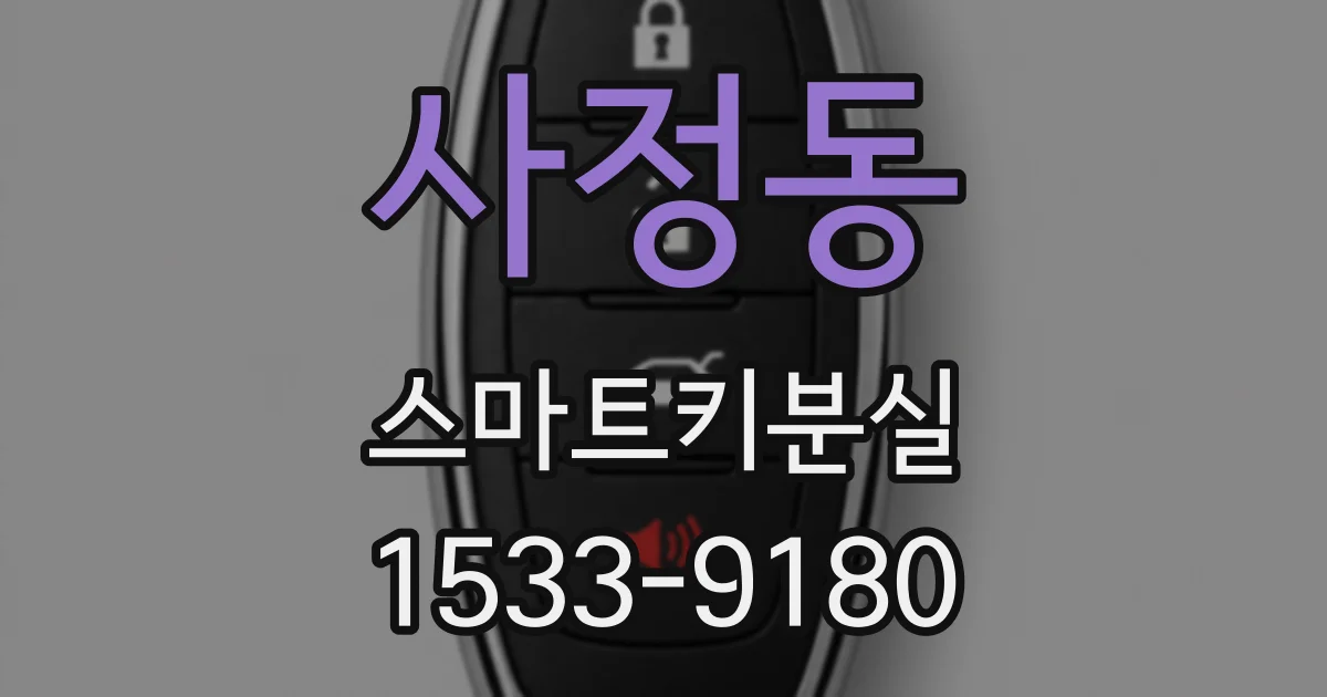 사정동 스마트키분실