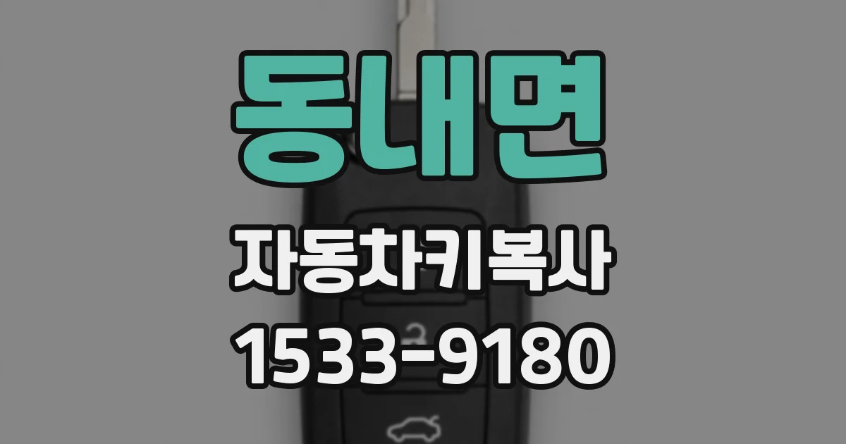 동내면 자동차키복사