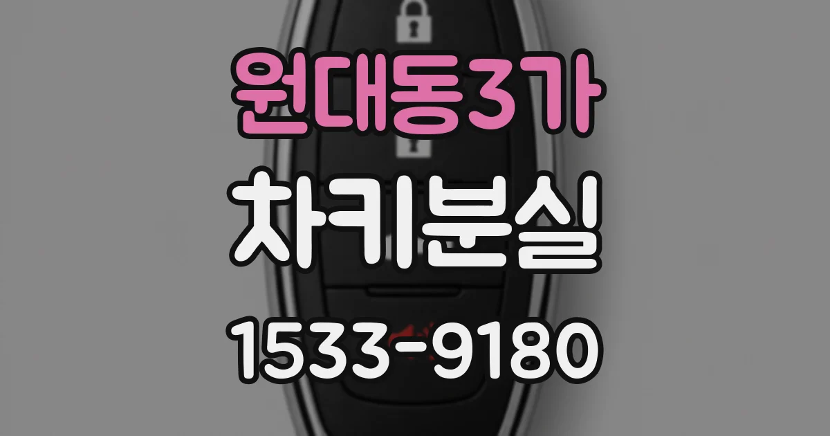 원대동3가 차키분실