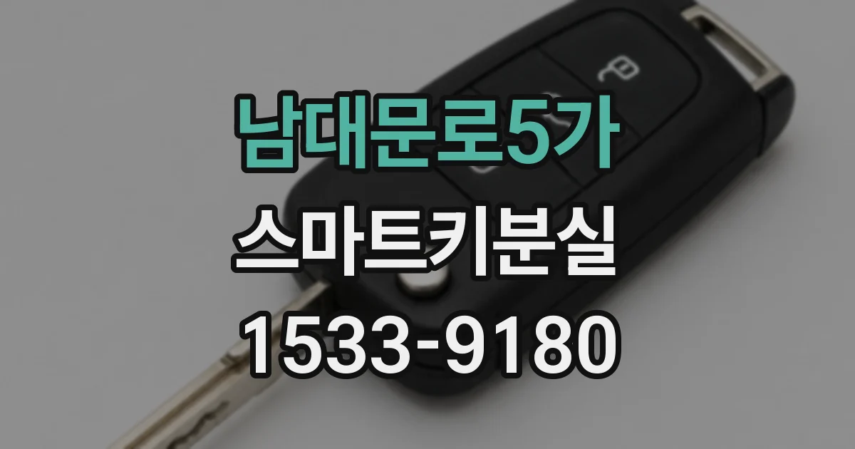 남대문로5가 스마트키분실