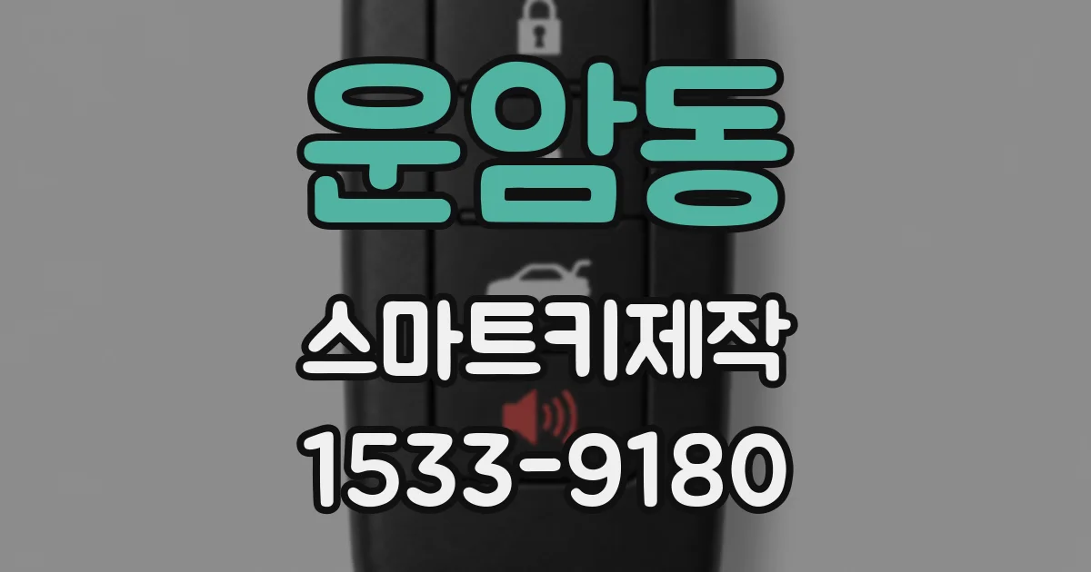 운암동 스마트키제작