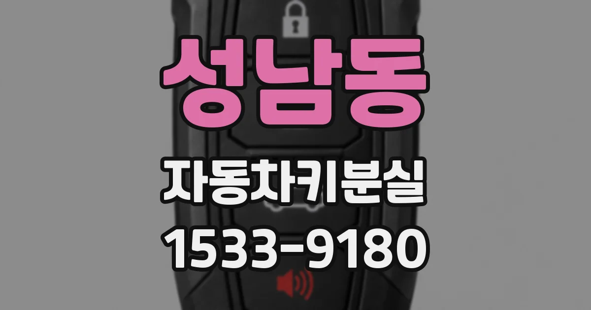 성남동 자동차키분실