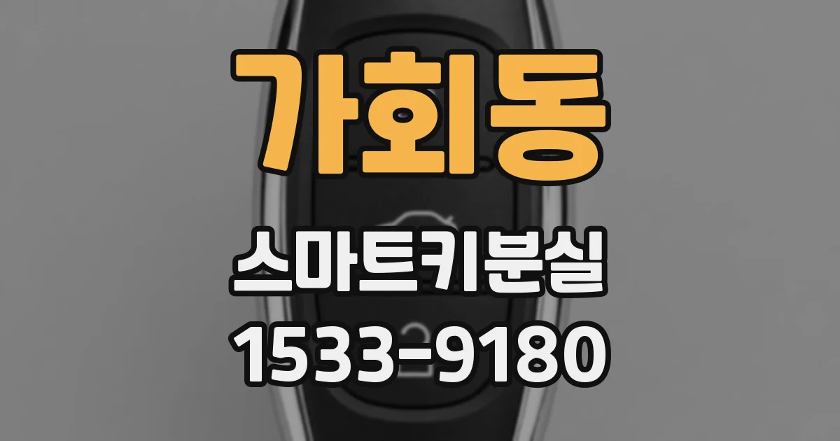 가회동 스마트키분실