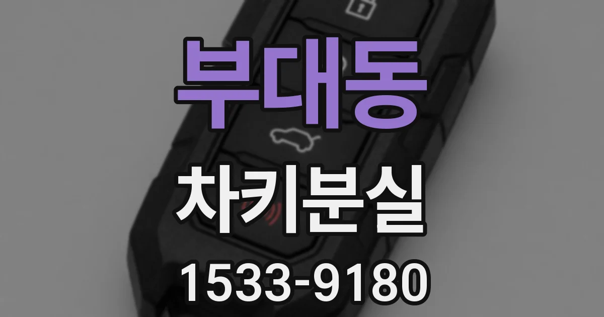 부대동 차키분실