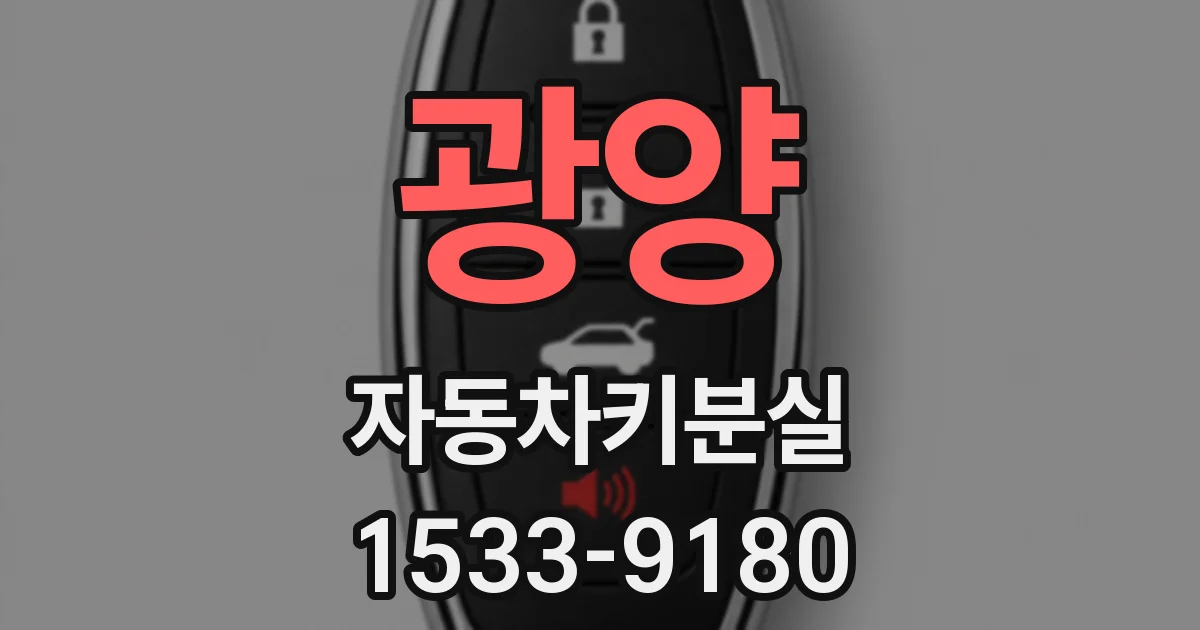 광양 자동차키분실