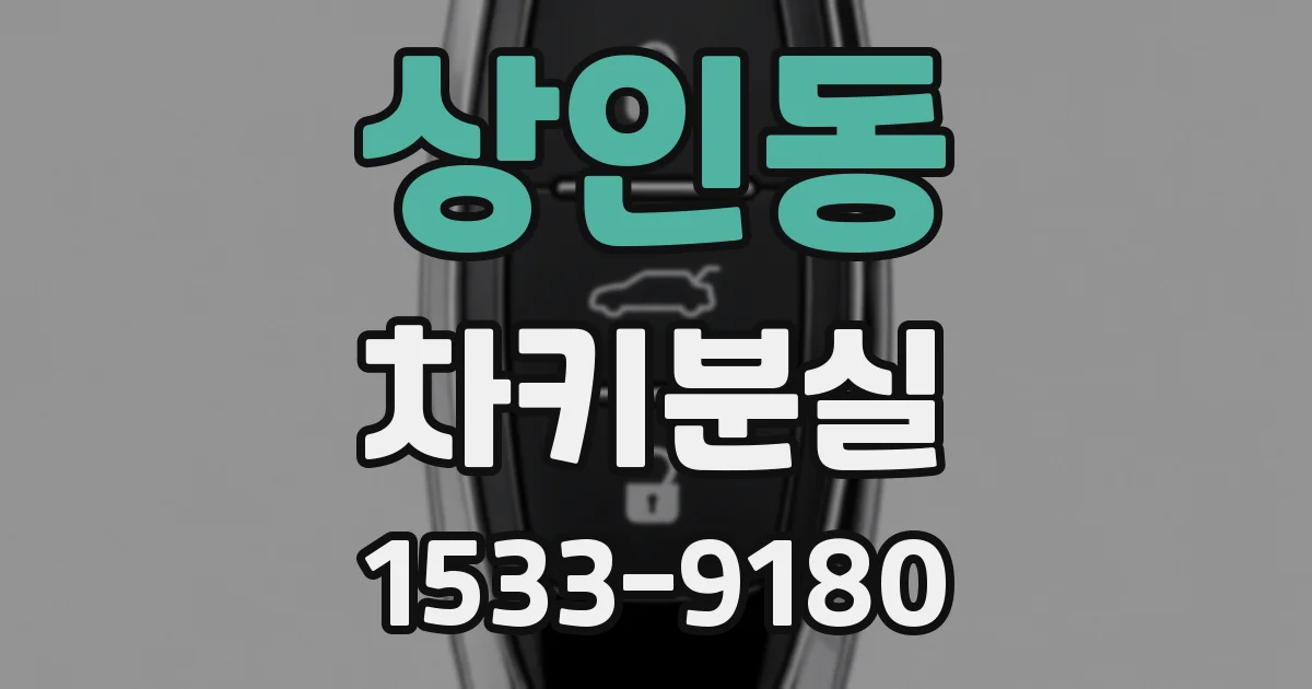 상인동 차키분실