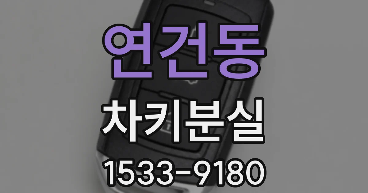 연건동 차키분실