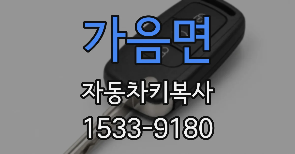 가음면 자동차키복사