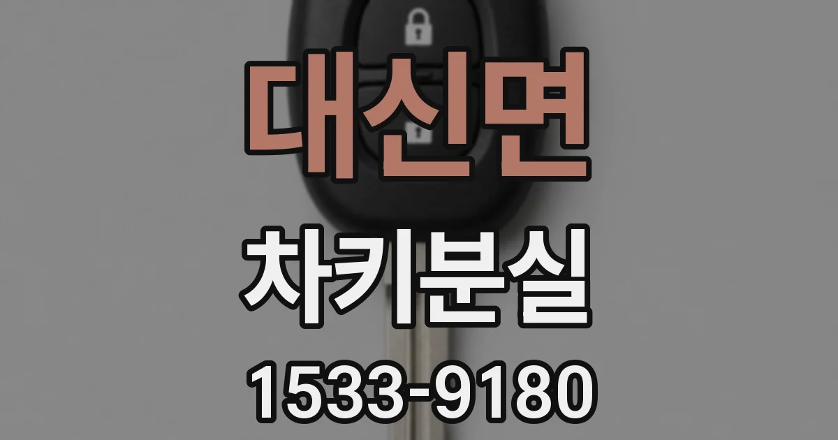 대신면 차키분실