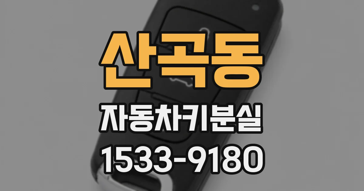 산곡동 자동차키분실