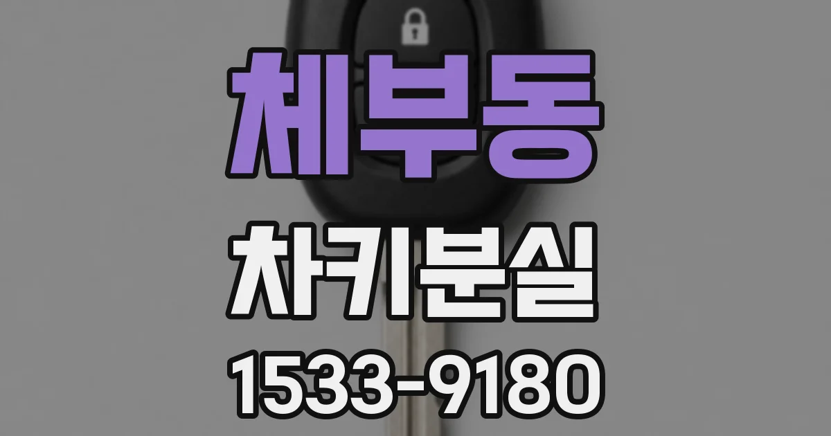 체부동 차키분실