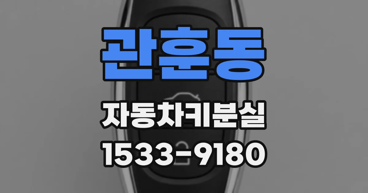 관훈동 자동차키분실