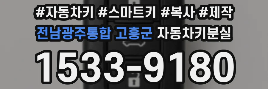 전남광주통합 고흥군 자동차키분실