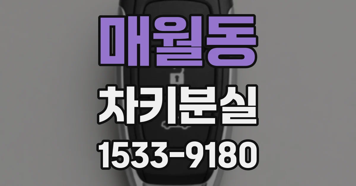 매월동 차키분실