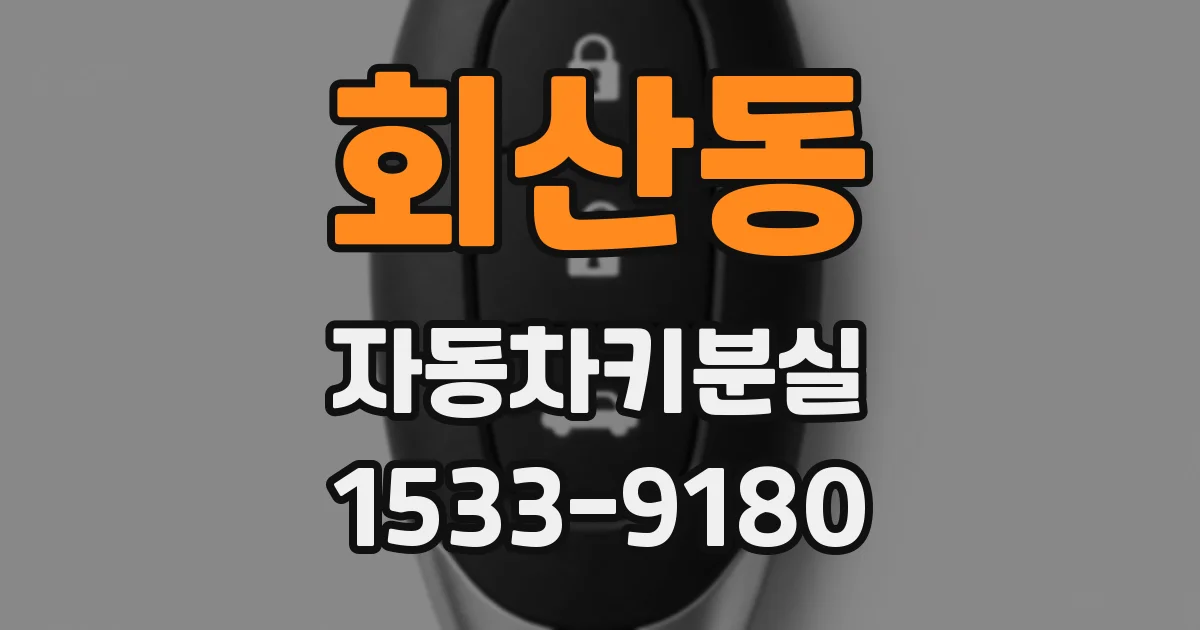 회산동 자동차키분실