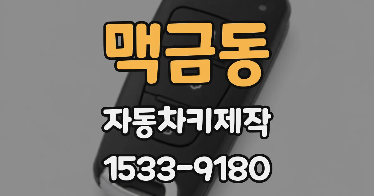 맥금동 자동차키제작
