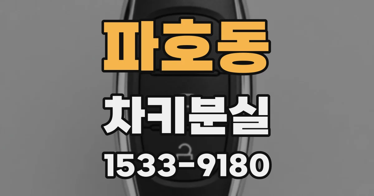 파호동 차키분실