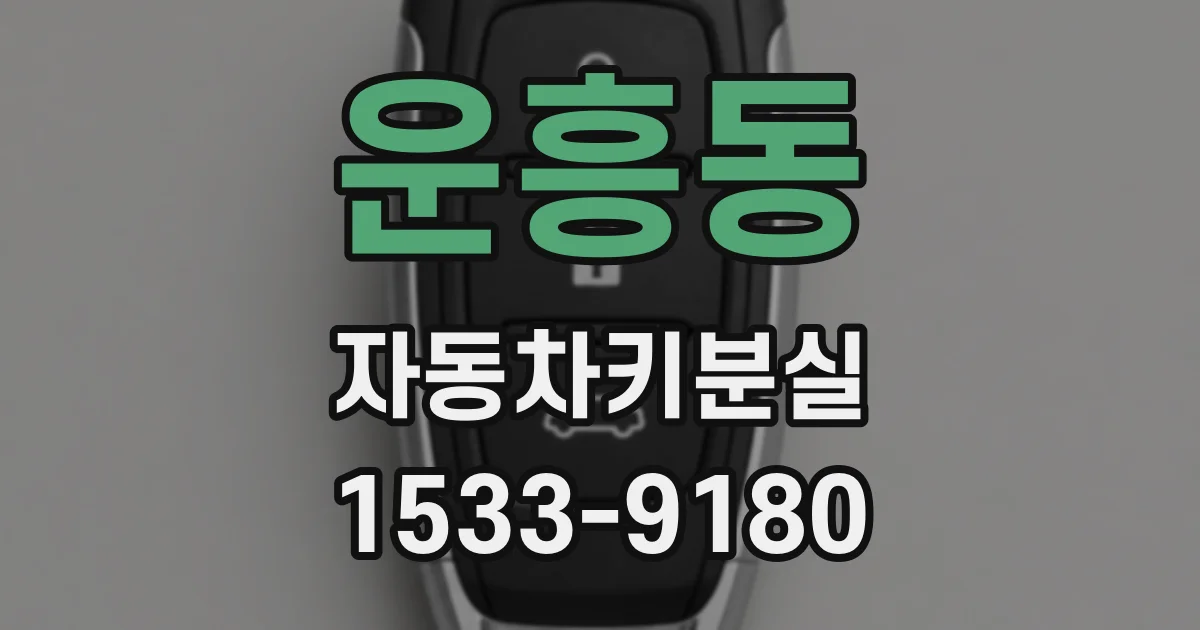 운흥동 자동차키분실
